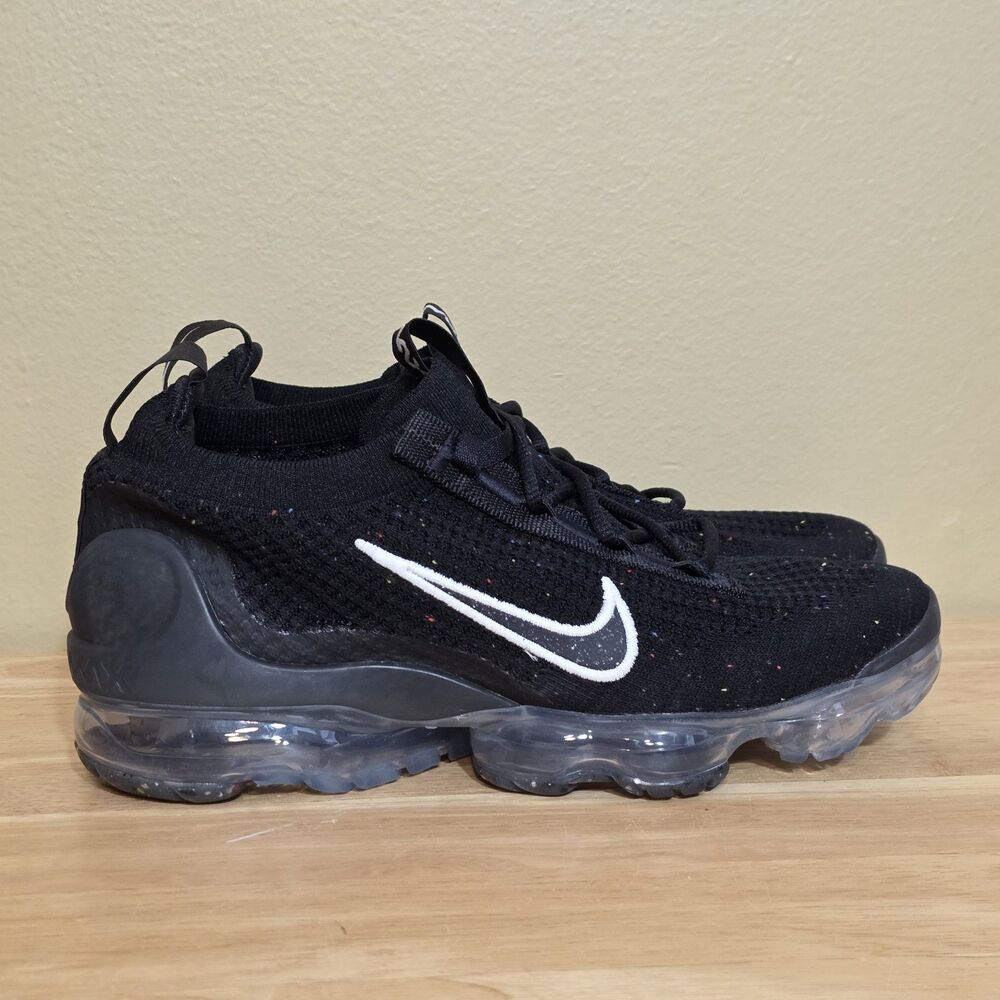 Nike Air VaporMax 2021 FK Black Metallic Silver DC4112-002 Women's Size 7.5